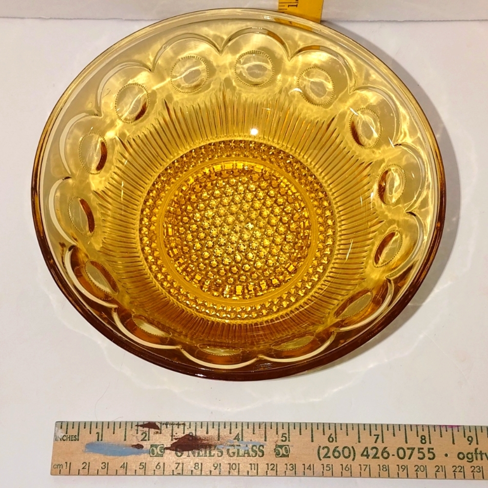 Amber serving Bowl mid-century modern